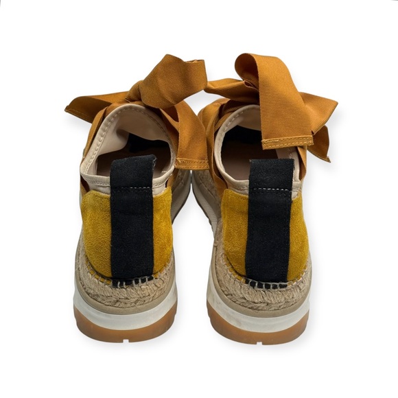 Free People ❤︎︎ Chapmin Ribbon Tie Espadrille Sneakers ❤︎︎ Tan Pink ❤︎︎ 39 8 8.5 - Picture 5 of 16